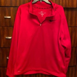 Nike therma fit red quarter zip
